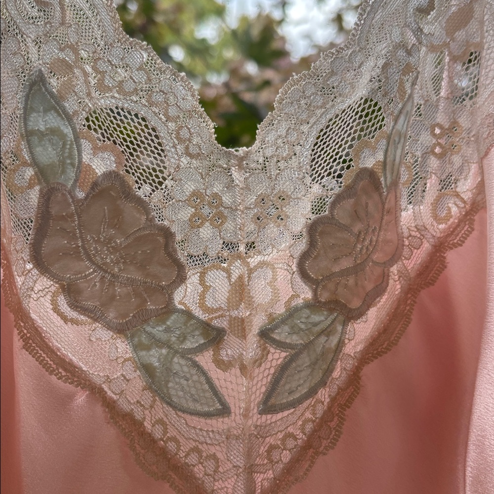 Vintage 90’s Cottagecore Ballet Pink Slip Dress Lace Mini Cute Loveshackfancy M - Picture 10 of 17